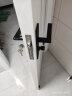 卡贝门锁室内卧室房门木门门锁黑色太空铝通用型面板锁门把手机械锁 实拍图