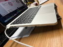 LAPCOOX6 蘋果筆記本支架 筆記本支架 筆記本電腦支架 可折疊 易收納 7檔角度可調(diào)節(jié) 鋁合金桌面支架 皓月銀 曬單實(shí)拍圖