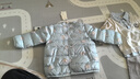 戴維貝拉（DAVE＆BELLA）輕薄兒童羽絨服女童外套男童衣服寶寶嬰幼兒小童羽絨內(nèi)膽男孩冬裝 綠底印花 90 cm（建議身高80-90cm） 曬單實(shí)拍圖