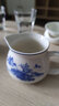 恒古（Heregur） 功夫茶具零配件 茶海 分茶器 奶壺 青花陶瓷公道杯容量250毫升 青花山水(250ML) 曬單實(shí)拍圖