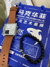 馬克華菲（FAIRWHALE）手表男士復古方形全自動多功能雙顯電子手表夜光國潮運動防水男表 銀殼白面棕皮 曬單實拍圖