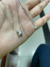阿梵尼18K金鉆石項鏈女克拉鉆石吊墜鎖骨鏈訂婚結婚送女友現貨 曬單實(shí)拍圖