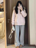 億梵莎（YIFANSHA）棉服女2024冬季新款韓系加厚寬松工裝派克服毛領(lǐng)外套羽棉襖絨服女 粉紅色 均碼（可備注碼數(shù)） 曬單實拍圖