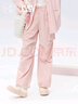 紫涵（ZIHAN）【奶噗噗IP聯(lián)名】紫涵直筒工裝褲女秋季韓系寬松休閑褲子 活力粉 S 曬單實(shí)拍圖