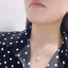 欣品美和田玉吊墜女水滴項(xiàng)鏈銀玉石掛墜銀鑲玉送女友閨蜜情人節(jié)生日禮物 小水滴 盒子套鏈（精美禮盒） 曬單實(shí)拍圖