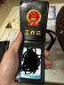金峰花城真皮工作牌卡套政府單位證件套定制工牌胸牌帶掛繩證件卡托掛繩出入門禁卡牛皮折疊徽章保護(hù)套 豎款雙卡位工作證（徽章款）+掛繩卡托 曬單實(shí)拍圖