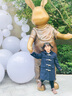 Teenie Weenie Kids小熊童裝秋冬款男女童保暖雙面呢羊毛連帽大衣 藏青色 120 cm 曬單實(shí)拍圖