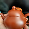 潮州手拉壺功夫茶壺原礦朱泥壺沖茶壺水平壺大號小號手把壺 章金權矮梨壺送禮盒 100ml 曬單實(shí)拍圖