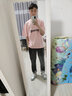 大魚(yú)界線(xiàn) 男士T恤男韓版潮流oversize半袖男日系原宿bf男生港風(fēng)寬松潮牌ins短袖體桖打底衫 T355粉色 XL(135-145斤） 曬單實(shí)拍圖