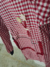 崇朗圍裙廚房長(zhǎng)袖式工作服罩衣成人做飯衣服帶袖男女圍腰2025新款高端 酒紅色1條（立體小花罩衣） 曬單實(shí)拍圖