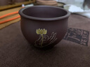 指間陶藝 名家吳建立宜興紫砂功夫茶杯 描金刻繪佛手主人杯 品茗杯純全手工大號單杯子小茶盞泡茶碗小口杯 描金佛手杯  吳建立作品 曬單實(shí)拍圖