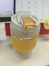 果茲（GUOZI）GZ-J013雙飲口玻璃咖啡杯350ml（單位：個(gè)）檸檬黃 曬單實(shí)拍圖
