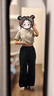 鴨鴨（YAYA）戶外休閑鵝絨羽絨褲女士2024秋冬新品高腰外穿工裝長褲FL 黑色 L (175) 80A 曬單實拍圖