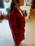 奧絲婕（Aosijie）高端品牌 雙面羊絨大衣女2026春秋新款氣質(zhì)減齡中長(cháng)款羊毛呢外套 棗紅色 XL 【115-125斤】 曬單實(shí)拍圖
