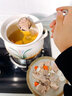 Aseblarm304食品級不銹鋼 家用長(cháng)柄火鍋勺盛湯勺漏勺套裝大號加深加厚勺子 小號湯勺+漏勺【直徑6.5長(cháng)25.5】 曬單實(shí)拍圖