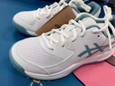 亞瑟士（ASICS）網(wǎng)球鞋新款D8系列兒童運動(dòng)鞋減震耐磨打球室內外訓練綜合運動(dòng)鞋 米色/藍色/1044A077-105 34.5 曬單實(shí)拍圖