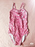 洲克（ZOKE）洲克泳衣女專(zhuān)業(yè)連體三角運動(dòng)訓練泳裝保守遮肚顯瘦溫泉游泳衣 粉白碎閃有內襯/無(wú)胸墊 XL 曬單實(shí)拍圖