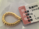 權大福黃金隔片999足金隔珠古法手工實(shí)心小金圈diy配飾項鏈手鏈戒指配件 實(shí)心2.0mm 寬邊長(cháng)約2.8cm(約1g) 曬單實(shí)拍圖