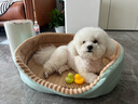 華元寵具（hoopet）狗窩四季通用狗床中大型犬睡覺可拆洗寵物狗墊子小狗狗窩夏季涼席 綠卡其窩+涼席【清爽透氣】 M 65*50*20 推薦30斤內(nèi) 曬單實(shí)拍圖