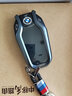 銳鴻圖寶馬液晶屏鑰匙套5系535le6系gtX4X5X7殼8系840扣7系730li740包殼 液晶屏款-鈦黑色+M色大頭扣 曬單實(shí)拍圖