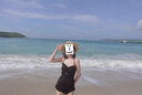 白木木溫泉泳衣女款韓版純欲風(fēng)連體顯瘦泳裝長(cháng)袖罩衫性感海邊度假游泳衣 黑色 M 【建議80-90斤】 曬單實(shí)拍圖