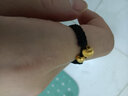 歐顏 黃金雙層轉(zhuǎn)運珠戒指女999足金貓眼小金珠紅繩指環(huán)生日送女友 黃金珠黑繩款/默認發(fā)6# 曬單實拍圖