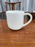 鳳陶凰（FENG TAO  HUANG）高級感茶杯白瓷馬克杯羊脂玉瓷陶瓷杯子辦公室水杯大容量男女家用 文軒 羊脂玉 瓷 398ML 曬單實拍圖