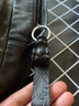 梵心高檔復古牛皮汽車(chē)鑰匙扣男士個(gè)性檀木真皮鑰匙掛繩定制創(chuàng  )意禮品鑰匙圈 龍頭【牛皮黑色款】 曬單實(shí)拍圖