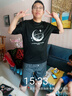 浩術(shù)短袖t恤男2025夏季新款五分袖t恤男裝衣服港風(fēng)潮牌冰絲半袖男體恤 T1206黑色+T469黑色【2件裝】 7XL【建議220-240斤】 曬單實(shí)拍圖