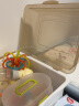 奶瓶收纳箱防尘带盖婴儿用品沥水架宝宝餐具玩具新生儿辅食收纳盒 茶色 小号 实拍图