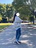 LPOX菱格棉服女棒球服冬季加厚棉衣夾棉外套P字韓版寬松短款棉襖 米白色 加棉加厚 M 【95-110斤】 曬單實拍圖