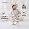 哈尼天空龍年嬰兒羽絨服秋冬外出服冬季嬰幼兒羽絨連體衣寶寶保暖冬裝 龍龍云 90 曬單實(shí)拍圖