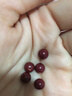 oein原礦朱砂散珠帝王砂紫金砂紅朱砂半成品文玩DIY配珠飾品 6mm【5個(gè)】 紫金砂含量97%(爆閃款) 曬單實(shí)拍圖