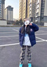 魄克格子毛呢休閑褲男春秋季美式復古潮牌寬松直筒褲呢料闊腿長褲子 黑色 XL 曬單實拍圖