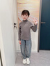 棉奇熊德絨兒童保暖內(nèi)衣套裝男童加絨秋衣秋褲中大童加厚秋冬女童睡衣冬 黑色-保暖套裝【420克加絨加厚】 110cm 曬單實(shí)拍圖