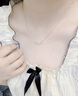 AHK銀項(xiàng)鏈女生吊墜鎖骨鏈氣質(zhì)時(shí)尚百搭七夕情人節(jié)禮物送女朋友老婆 精致小銀杏項(xiàng)鏈+精美禮盒 曬單實(shí)拍圖