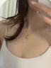 中國黃金（CHINA GOLD）四葉草黃金項(xiàng)鏈女平安扣足金鑲玉吊墜七夕情人節(jié)禮物送女朋友 足金四葉草平安扣吊墜+K金鏈+摯愛禮盒【紀(jì)念品】 曬單實(shí)拍圖