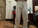 簡(jiǎn)豐姿白色牛仔褲女直筒褲2025新款春夏闊腿褲高腰顯瘦寬松窄版褲子百搭 牛仔闊腿褲【白色】 L 曬單實(shí)拍圖