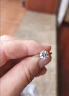 T400莫桑石银戒指女闭口求结婚表白情人节生日礼物 一克拉【11H】 实拍图