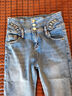 安卡丹牛仔褲女七分褲子女士彈力小腳鉛筆中褲夏新款修身880 881中藍色 27碼 曬單實(shí)拍圖