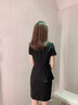 伊婭莎職業(yè)西裝套裝女夏季薄款短袖西服正裝氣質(zhì)美容師酒店珠寶店工作服 單件黑色外套 XL 推薦110-120斤 曬單實(shí)拍圖