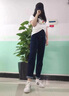 朵沐縵牛仔褲女冬春秋款高腰顯瘦老爹褲百搭蘿卜褲寬松顯瘦哈倫褲 1895深藍色單款 28 曬單實(shí)拍圖