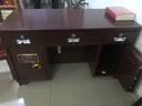 仙奕  全鋼防盜保險桌辦公桌一體帶投幣保險柜指紋密碼老板桌收銀桌 全鋼加厚古銅色雙柜款1.4米 曬單實(shí)拍圖