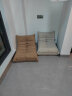 芝华仕沙发简约懒人小户型布艺单人休闲椅毛毛虫XJ014小号棕色 实拍图