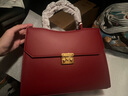 西木汀心花怒放 牛皮小眾手提包女新娘婚包高級感單肩斜挎包包女包 高級紅 無(wú)規格 曬單實(shí)拍圖