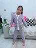 浪莎兒童睡衣法蘭絨女童秋冬加厚保暖睡衣中大童珊瑚絨家居服套裝 曬單實(shí)拍圖