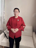 啄木鳥(niǎo)（TUCANO）新款媽媽秋裝外套針織兩件套上衣服中老年女秋冬寬松毛衣刺繡開(kāi)衫 焦糖兩件套春秋款 2XL 建議105-120斤 曬單實(shí)拍圖