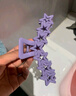 美麗公主奶油質(zhì)感大號星星抓夾發(fā)量多鯊魚(yú)夾女發(fā)飾少女高級感發(fā)抓盤(pán)發(fā)夾子 6#香芋紫 曬單實(shí)拍圖