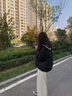 lagogo【防鉆絨】小香風(fēng)輕薄羽絨服女拉谷谷冬新款黑色娃娃領(lǐng)外套 黑色(W1) M 160/38 曬單實拍圖