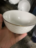 富彩陶瓷碗家用陶瓷米飯碗套裝10個(gè)裝創(chuàng  )意個(gè)性北歐金邊餐具骨瓷大小碗組合 4.5英寸飯碗10個(gè)裝 曬單實(shí)拍圖